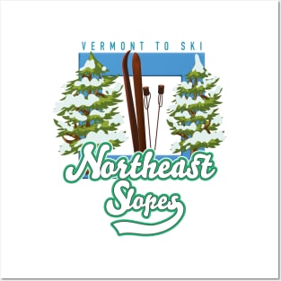 Northeast Slopes Vermont Ski logo Posters and Art